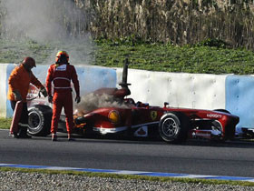 L'incendio alla F138 di De la Rosa