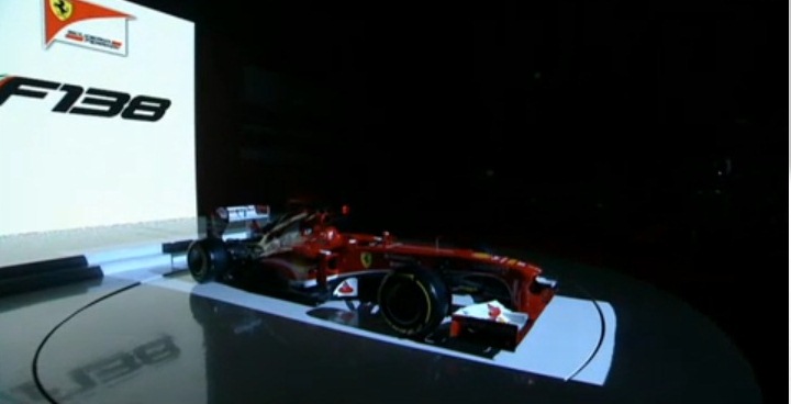 La nuova Ferrari F138 che disputerà il campionati mondiale di Formula 1 2013