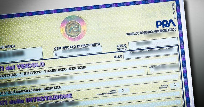 Un certificato di proprietà