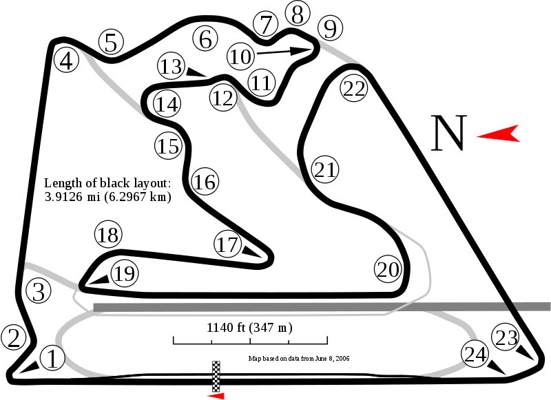 Ecco il circuito del Bahrain, situato in mezzo al deserto