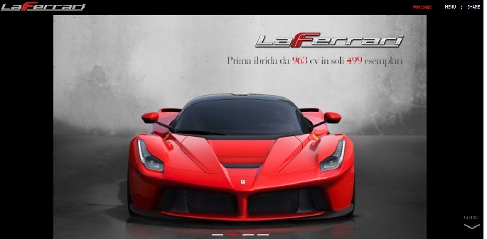 L'home page del sito