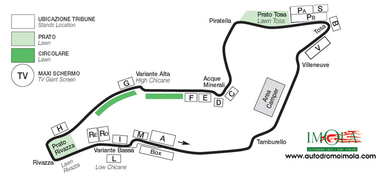 Il circuito di Imola "Autodromo Enzo e Dino Ferrari"