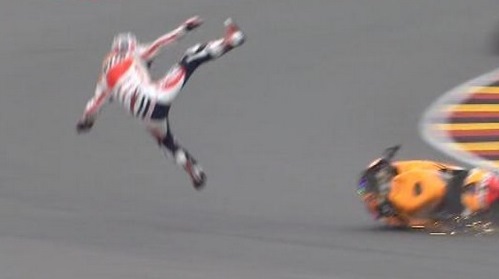 La brutta caduta di Pedrosa