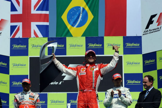 Massa vittorioso nel GP d'Europa del 2008