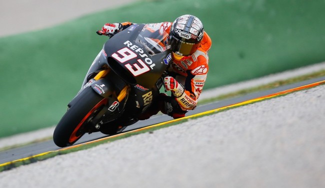 Marc Marquez nella terza e ultima giornata di test a Valencia