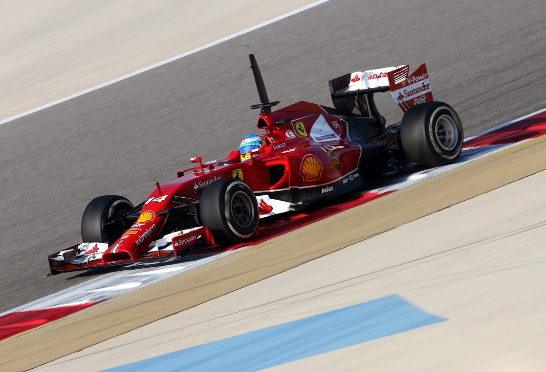 Alonso durante i test pre-season in Bahrain
