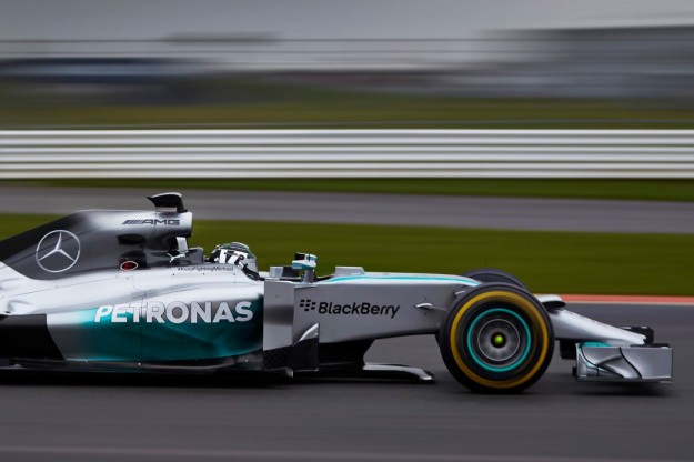 Nico Rosberg al volante della Mercedes W05