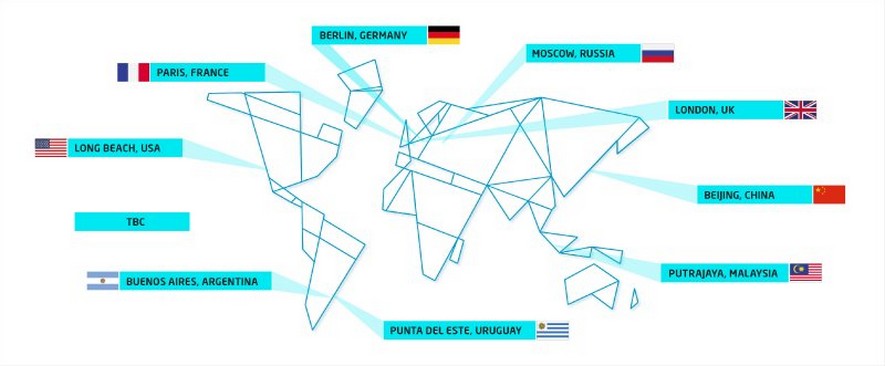 Il calendrio della Formula E rappresentato in modo grafico