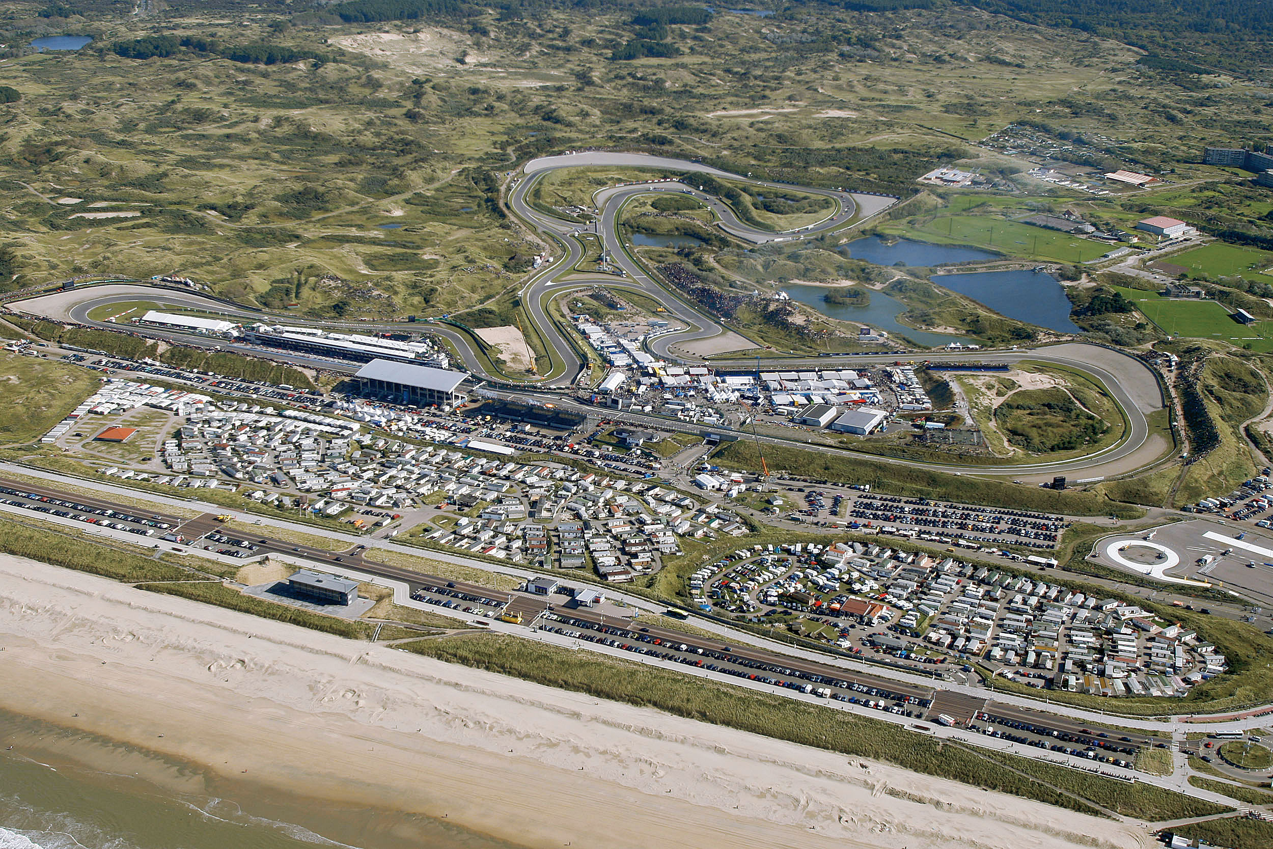 Una vista dall'alto del tracciato di Zandvoort