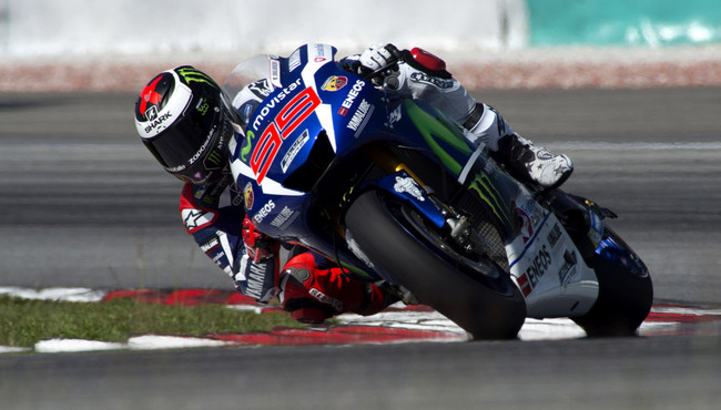 Lo spagnolo Jorge Lorenzo in azione