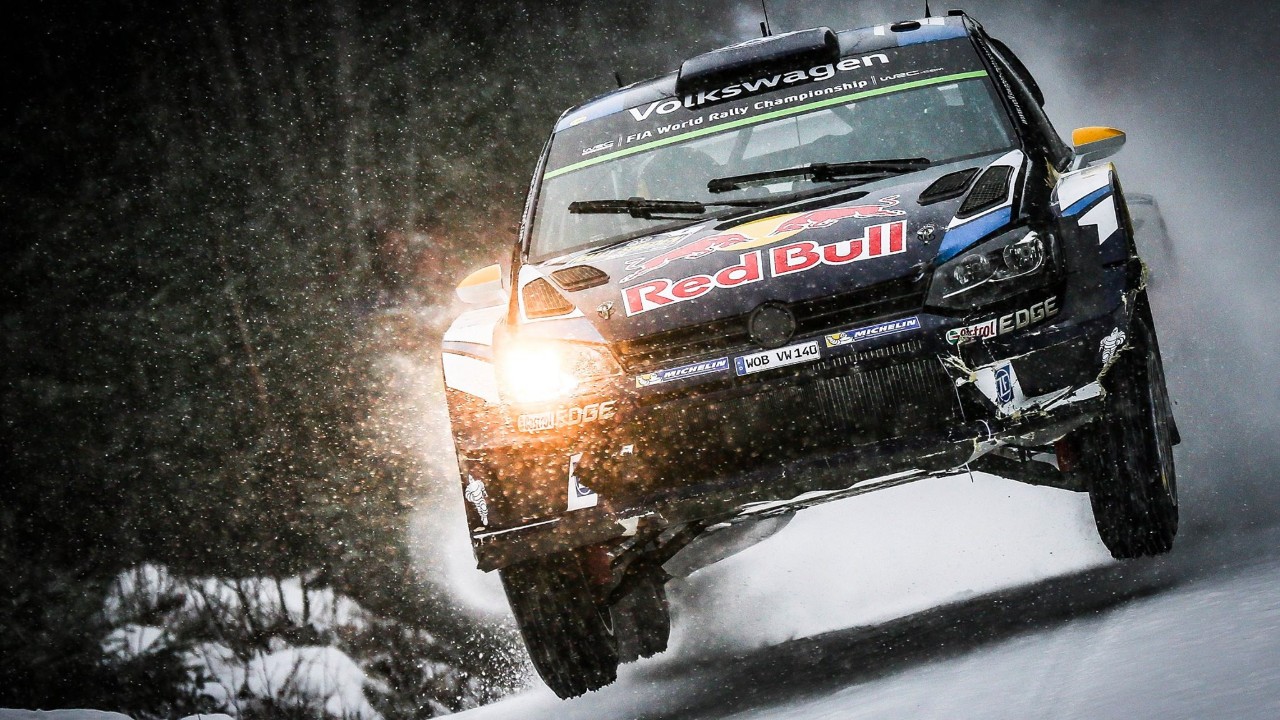 Ogier in azione durante il Rally di Svezia