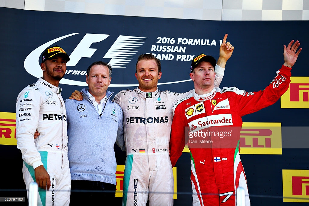 I primi tre classificati del GP di Sochi
