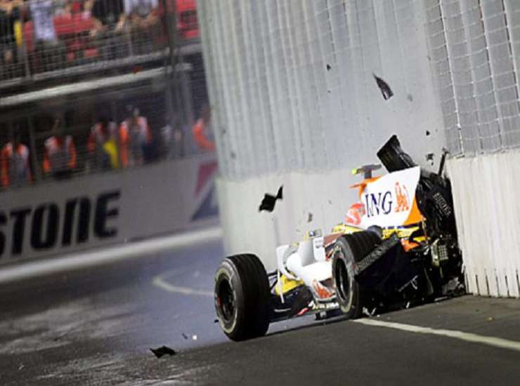 Gp Singapore 2008, lo schianto di Piquet