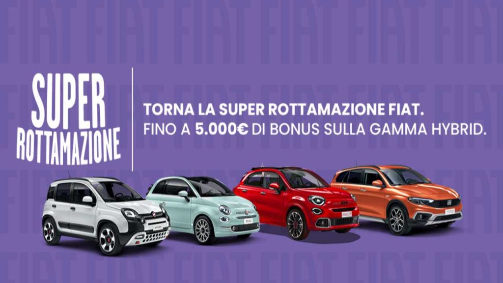 Fiat, la super promozione bonus di 5.000€ su tutti questi modelli I Li