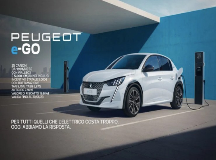 L'offerta leasing sulle elettriche Peugeot