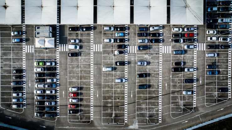 Un parcheggio a pagamento di Lisbona