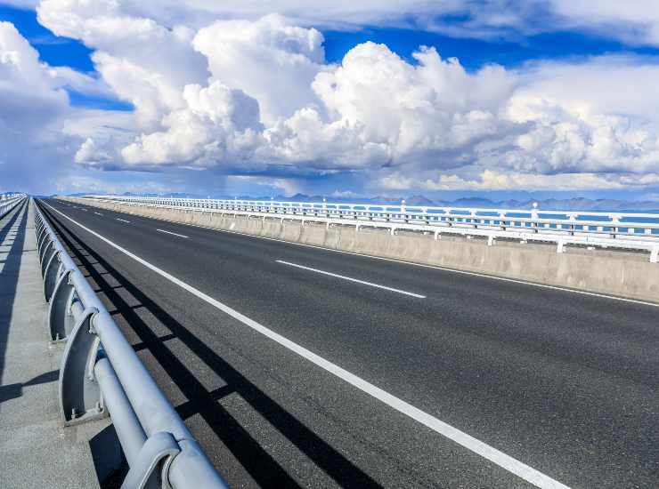 Guardrail su viadotto