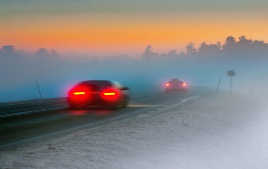 Foschia e nebbia invernali