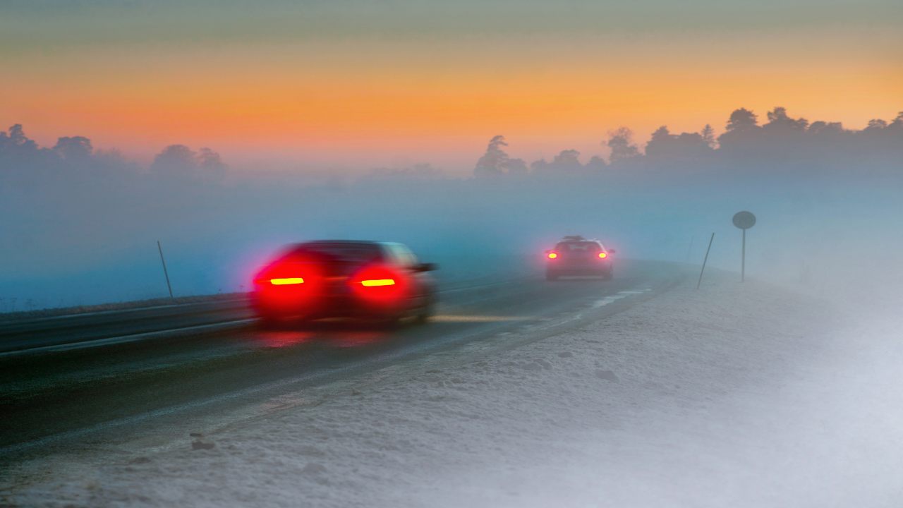 Foschia e nebbia invernali