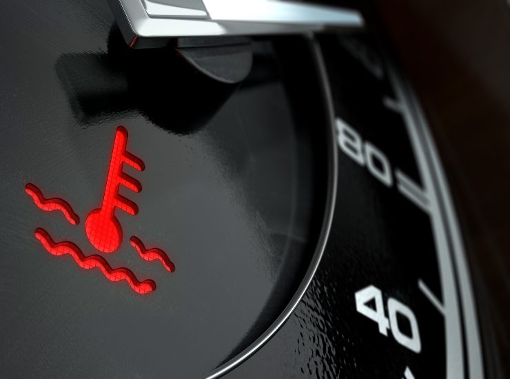 Dettaglio spia temperatura motore