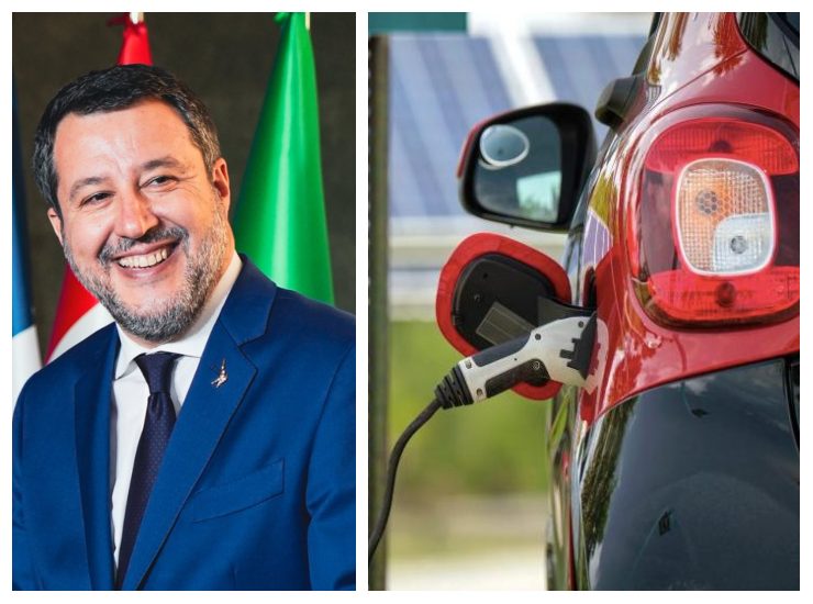 Matteo Salvini e auto elettrica